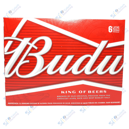 Budweiser King of Beers Cerveza en Lata Packx6u 269 ml