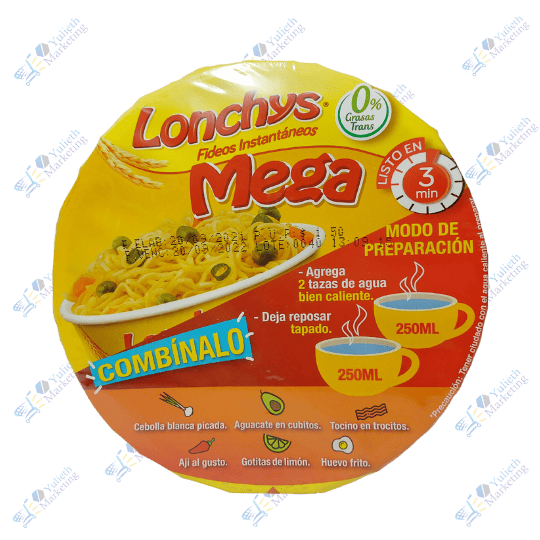 Mega Lonchys Fideo Instantáneo Pollo 107 g