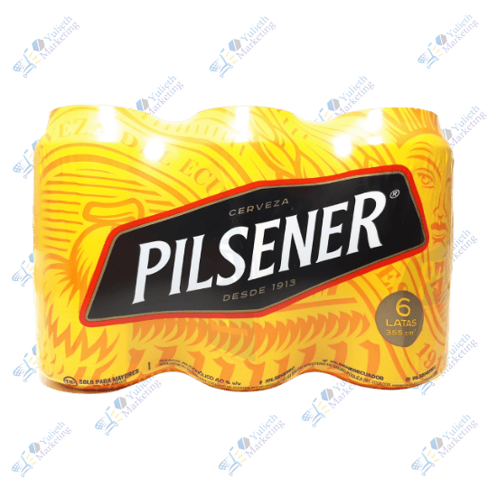 Pilsener Cerveza en Lata Pack x 6u 355 ml