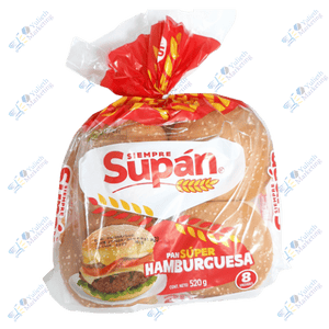 Supán Super Pan de Hamburguesa Packx8u 520 gr