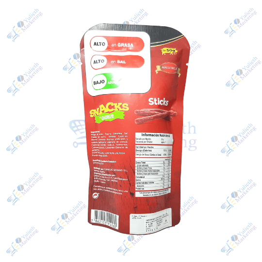 Mallorca Sticks Snacks Chorizo Pack 5-6u 50g