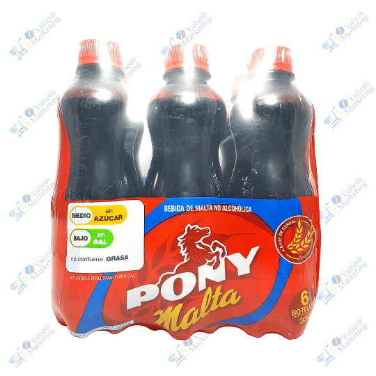Pony Malta Bebida de Malta Sin Alcohol Packx6u 330 ml