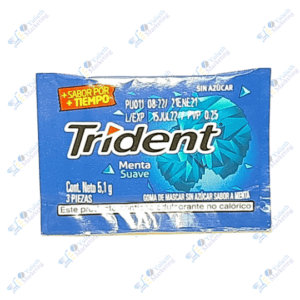 Trident Chicle Sin Azúcar Menta Packx3u 5.1 gr