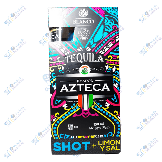 Azteca Tequila Blanco Limón y Sal mas copa 750ml