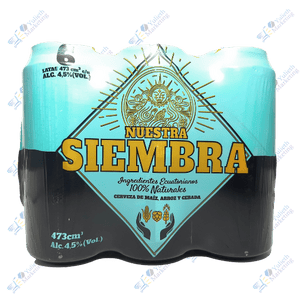 Nuestra Siembra Cerveza en Lata 473 ml Packx6u