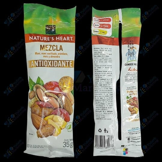 Nature’s Heart Frutos Secos Mezcla Mani Confitado Arandano Maiz y Almendra 35 g