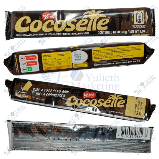 Nestlé Cocosette Galletas Dulces Rellenas Wafer con Crema de Coco 50 g Packx2u