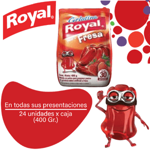 Royal Gelatina en Polvo Fresa Caja 24x400g