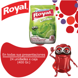 Royal Gelatina en Polvo Limón Caja 24x400g