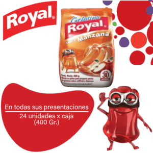 Royal Gelatina en Polvo Manzana Caja 24x400g