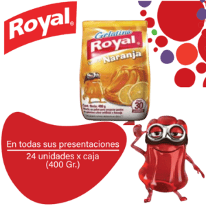 Royal Gelatina en Polvo Naranja Caja 24x400g
