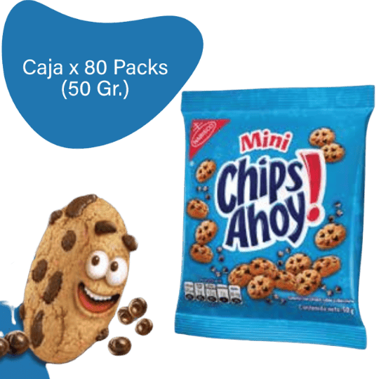 Mini Chips Ahoy Galletas Chispas de Chocolate Caja EC 80X50 g